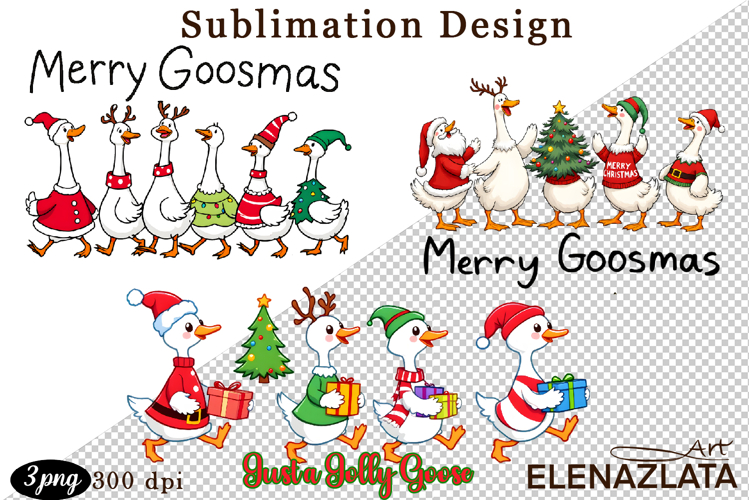 Just a Jolly Goose,Christmas Goose PNG