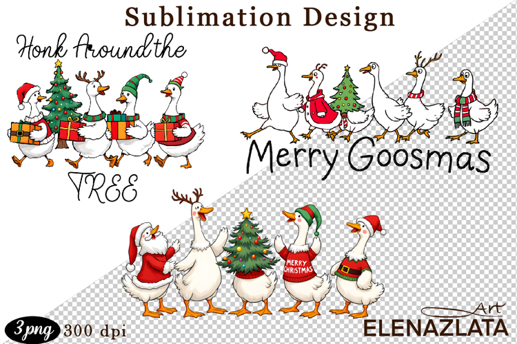 Just a Jolly Goose,Christmas Goose PNG
