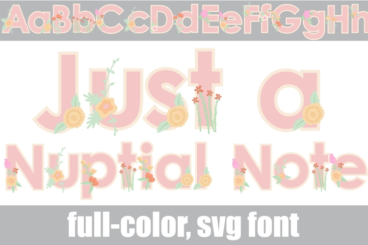 Just a Nuptial Note Color Font