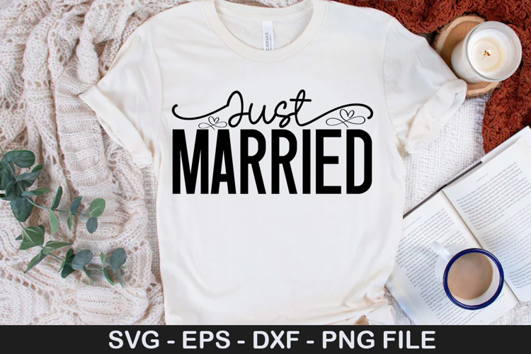 Just Married - Wedding SVG Design