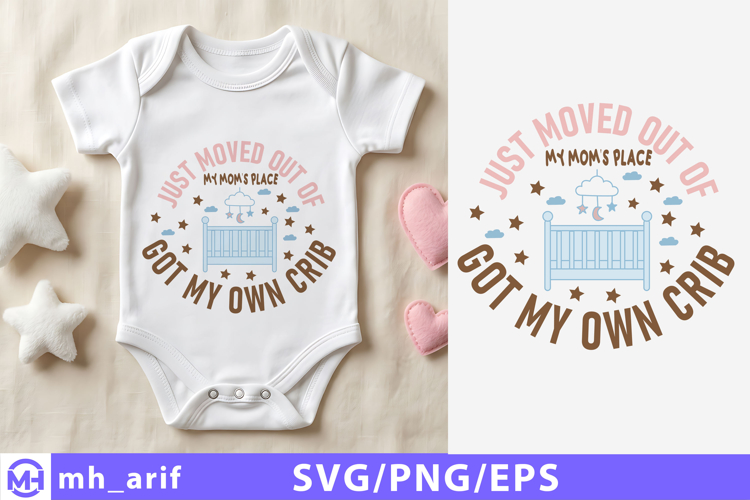 Baby   Kids Crib Funny SVG PNG Shirt Design