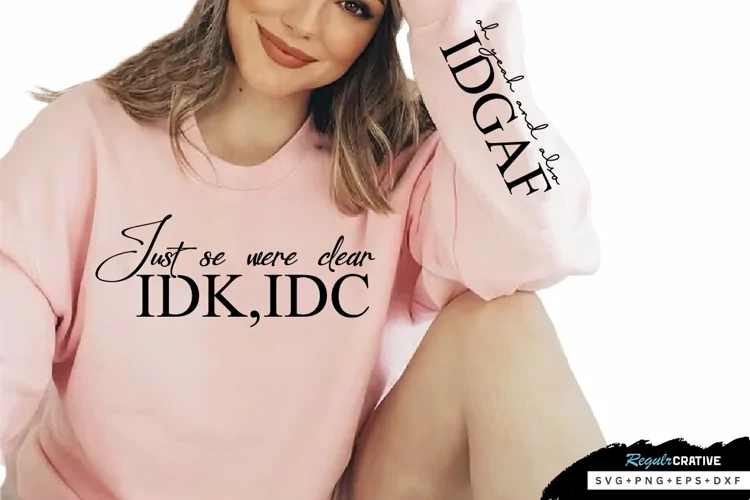 Just So Were Clear Sleeve SVG, Sarcastic SVG Design
