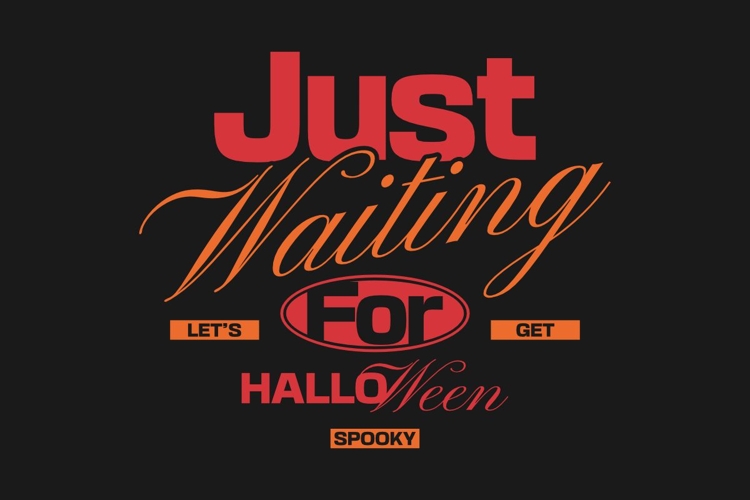 Just Waiting Halloween Urban T-shirt Design
