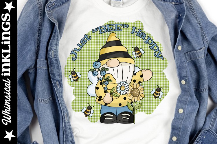 Just Bee Happy Sublimation example image 1