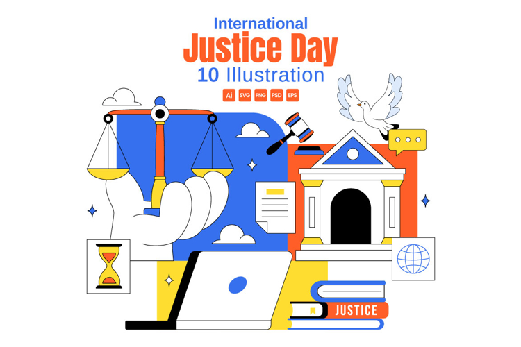 10 International Justice Day Illustration