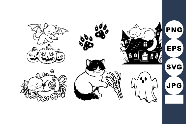 Bat Clipart Black and White Image 3