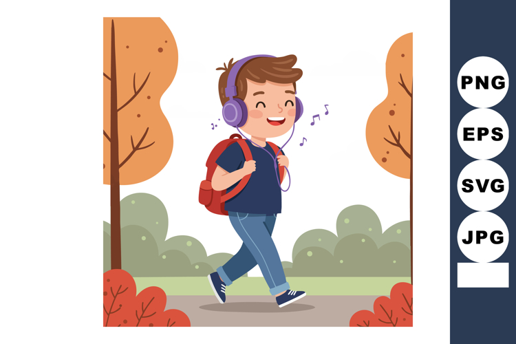 Listening To Music Clipart Image 2