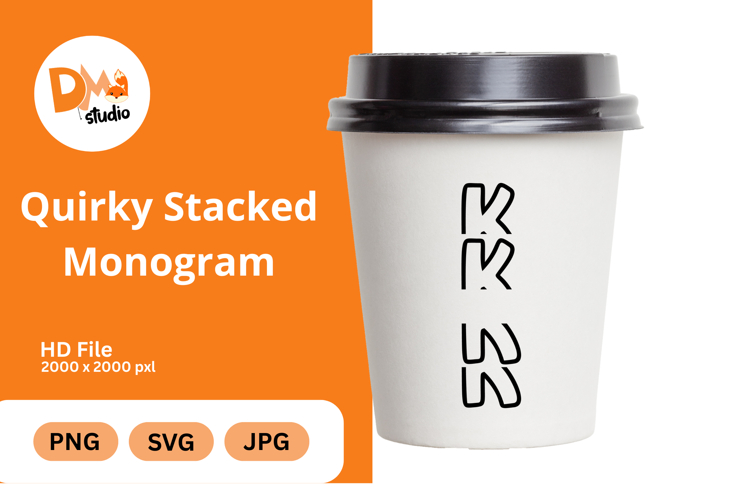 Quirky Stacked Monogram