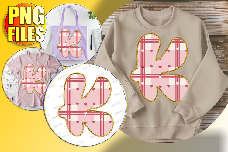 K Doodle Letter Valentine Loving Whimsical Heart!