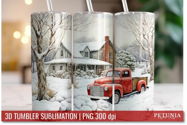 Christmas 3D Tumbler Designs | 3D Tumbler Sublimation Wrap