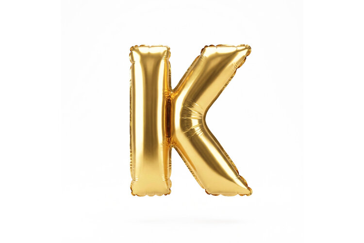 Golden Metallic Letter K Foil Balloon Party Decoration example image 1