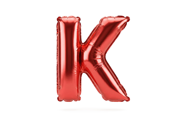 Red Metallic Letter K Foil Balloon Party Decoration