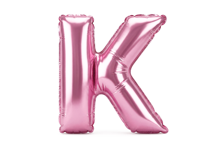 Pink Metallic Letter K Foil Balloon Party Decoration