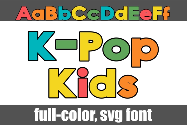 K-pop Kids Color Font