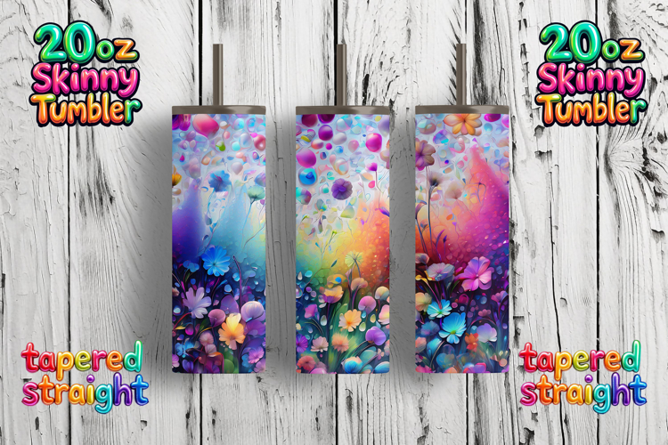 Abstract Flower Tumbler Wrap | Tumbler Sublimation PNG
