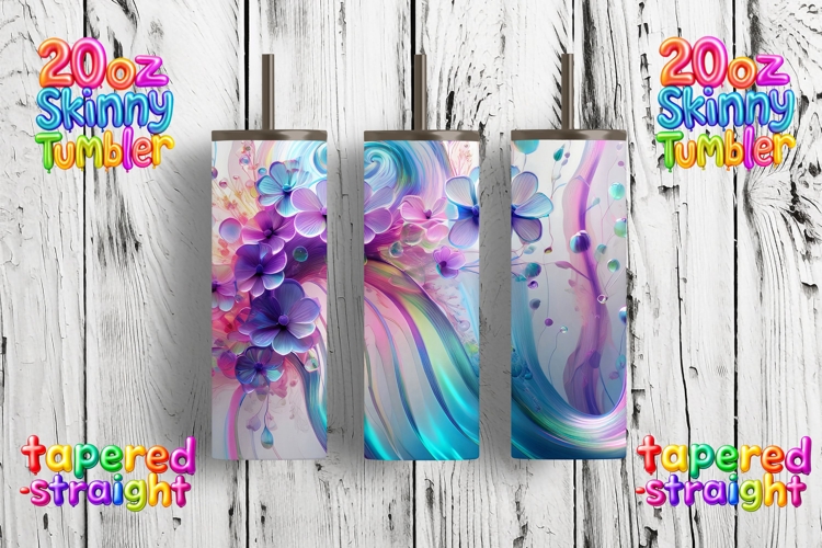 Elegant Flower 20oz Tumbler Wrap | Pastel Flowers