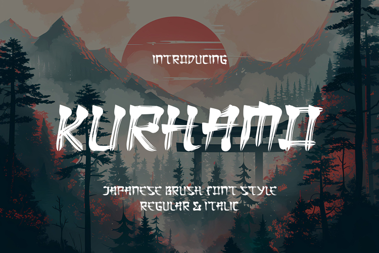 Kurhamo - Japanese Style Brush Font