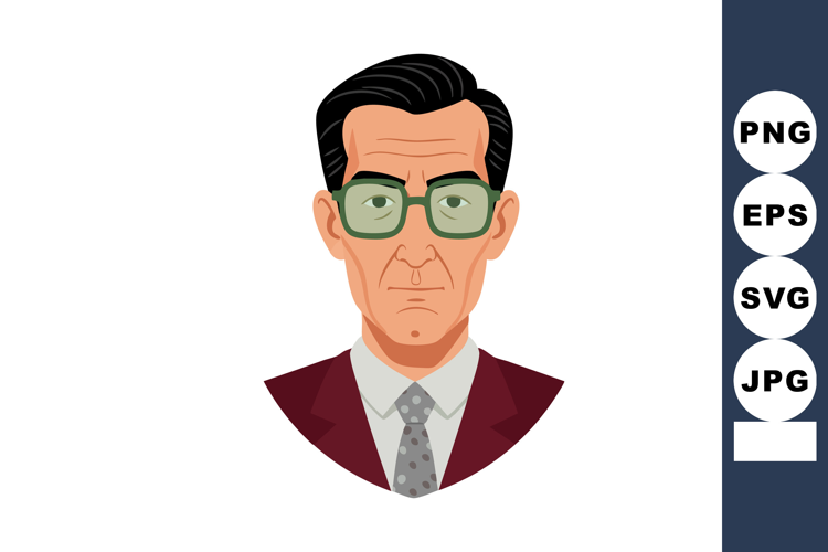 Mature man with glasses wearing suit and tie professional bu