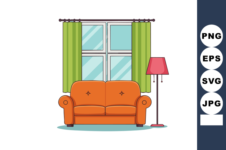 Curtains Clipart Image 20