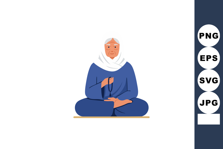 Woman Meditating Clipart Image 18