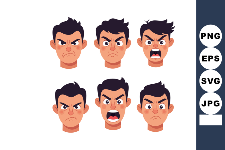 Angry Face Clipart Image 9
