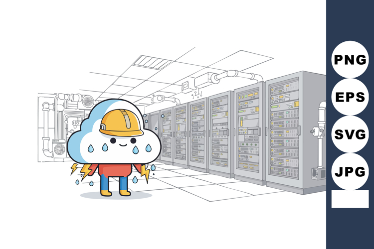 Cloud With Rain Clipart Image 6