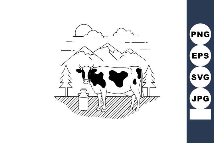 Black And White Mountain Clipart Image 12