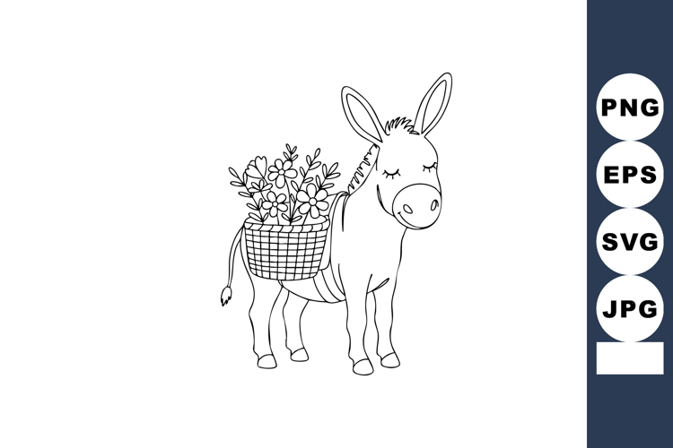 Donkey Clipart Image 9