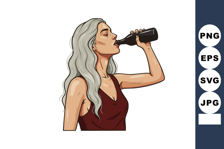 Long Hair Clipart Image 8