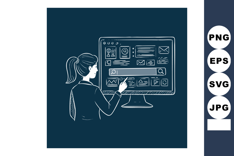 Computer Screen Clipart Image 22