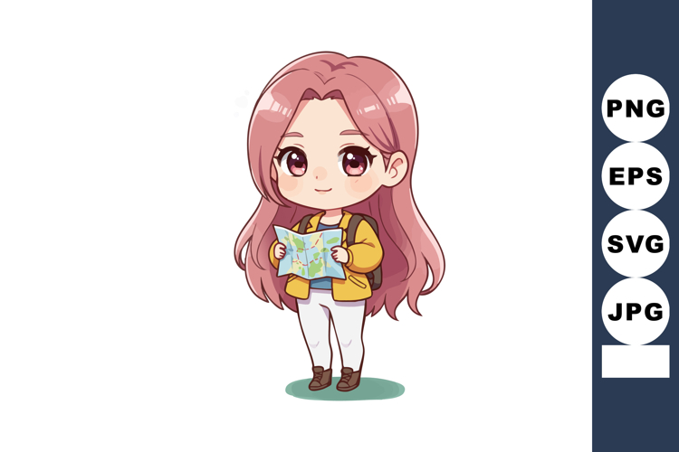 Long Hair Clipart Image 7