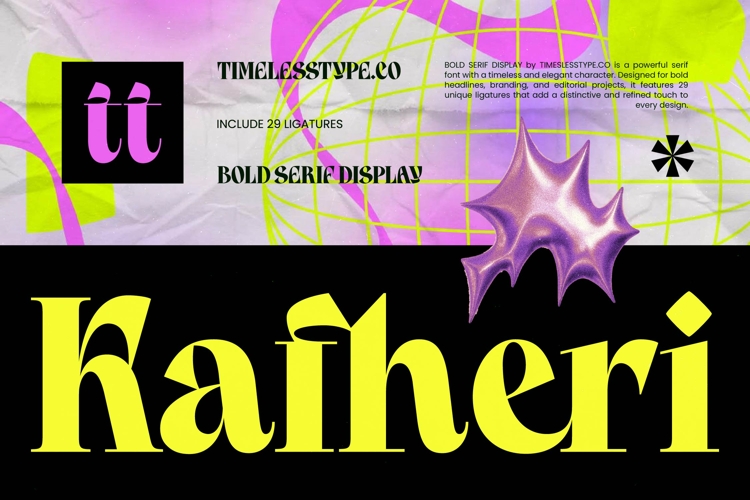 Kafheri - Bold Tall Serif