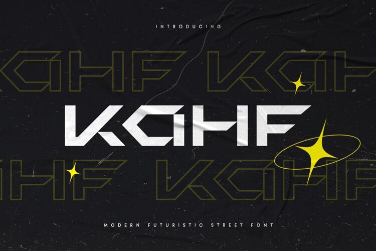 KAHF - Modern Futuristic Street Font example image 1