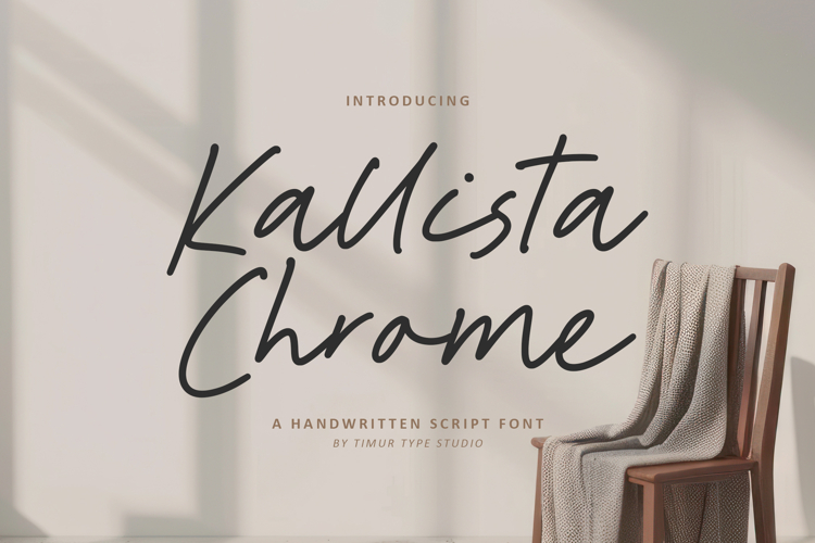 Kallista Chrome - Handwritten Script Font