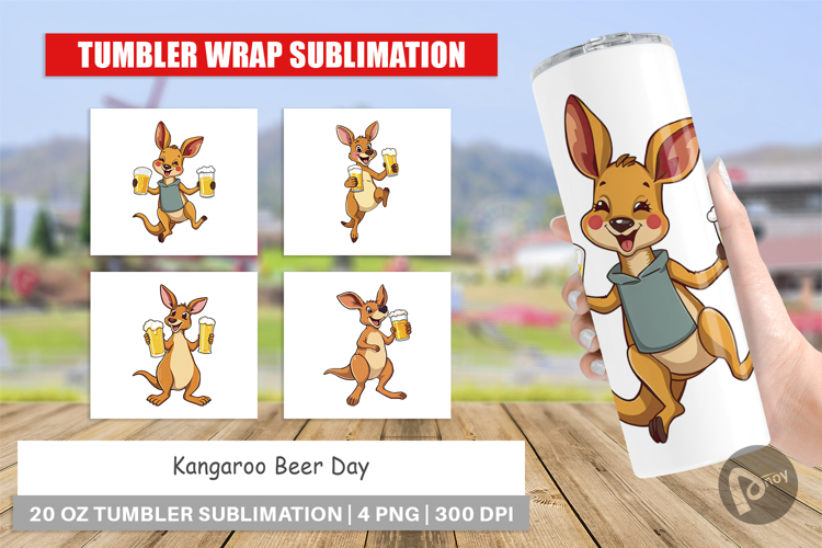 Tumbler Kangaroo Beer Day