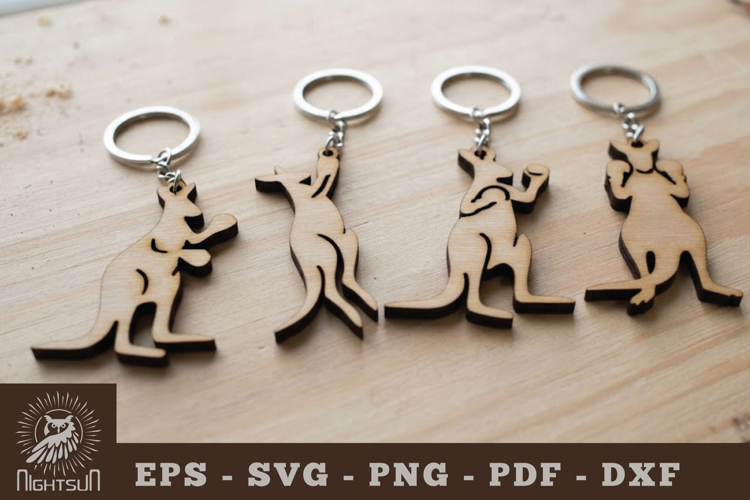 Kangaroo Lasercut Keychain