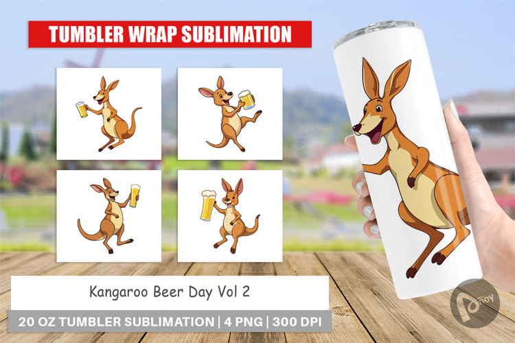 Tumbler Kangaroo Beer Day
