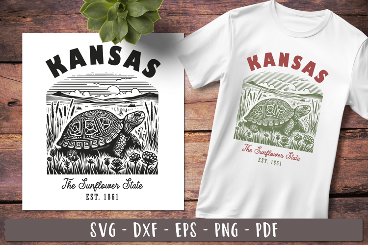 Kansas svg | Vintage United states design