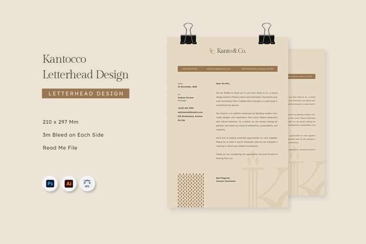 Kantocco - Letterhead Template example image 1