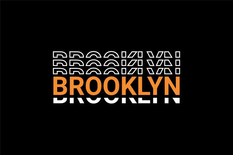 Brooklyn writing design, suitable for screen printing