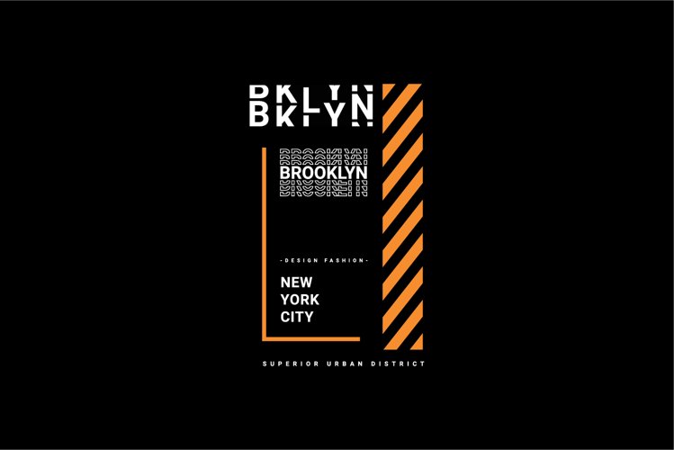 Brooklyn writing design, suitable for screen printing