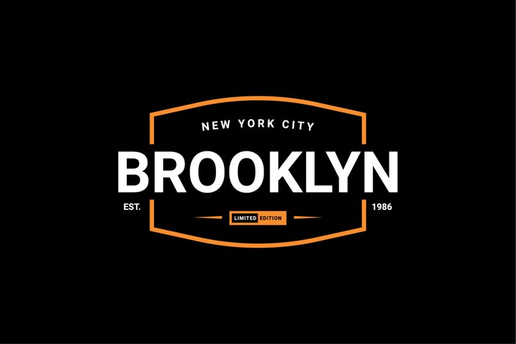 Brooklyn writing design, suitable for screen printing