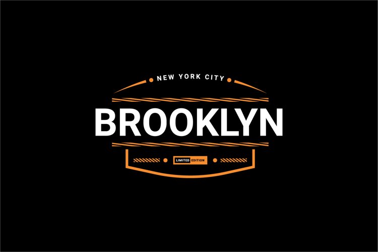 Brooklyn writing design, suitable for screen printing