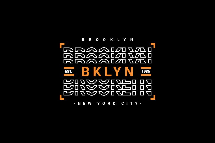 Brooklyn writing design, suitable for screen printing