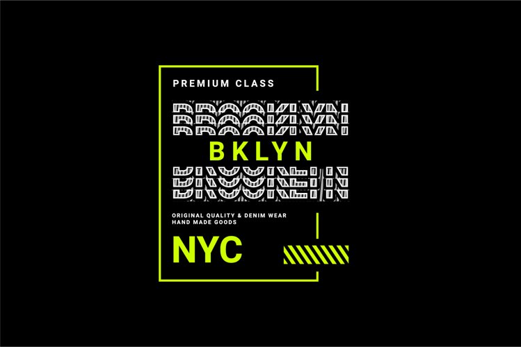 Brooklyn writing design, suitable for screen printing