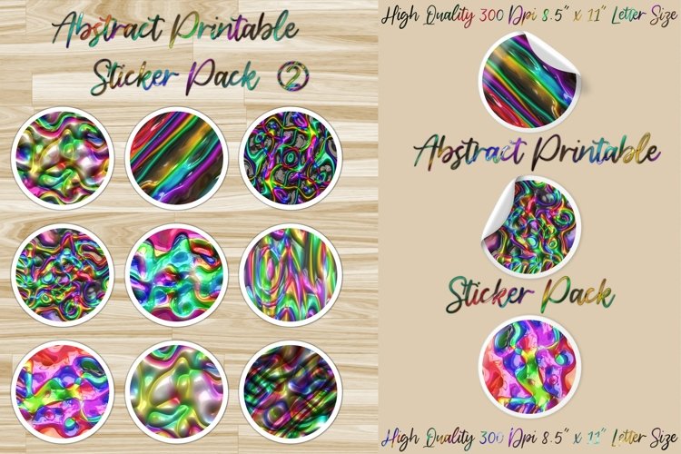 Abstract Sticker Pack 2.Abstract Multicolor Sticker.