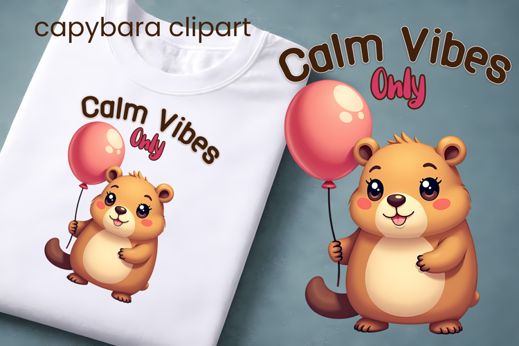 Cute Capybara Animal Clipart | Animal sublimation