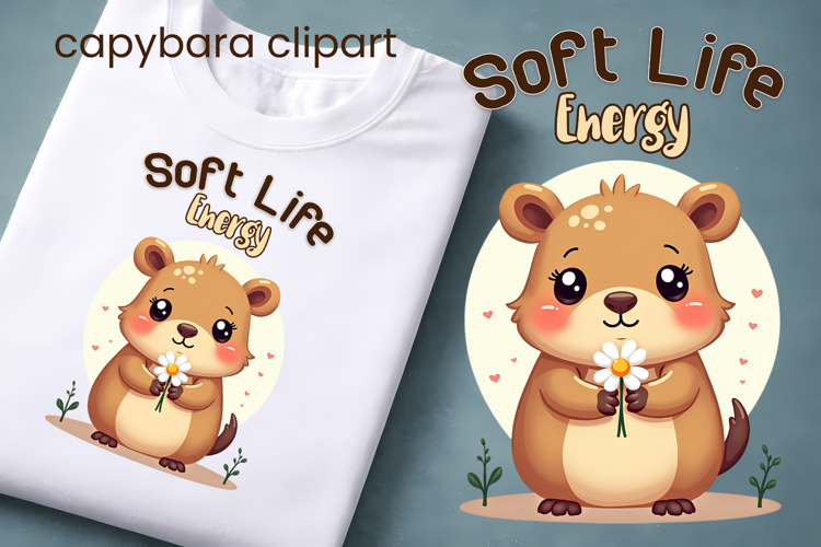 Cute Capybara Animal Clipart | Animal sublimation
