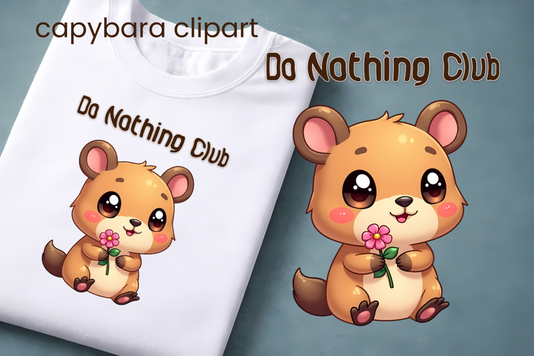 Cute Capybara Animal Clipart | Animal sublimation