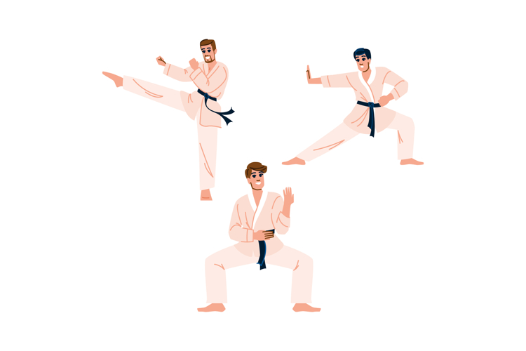 sport karate man vector